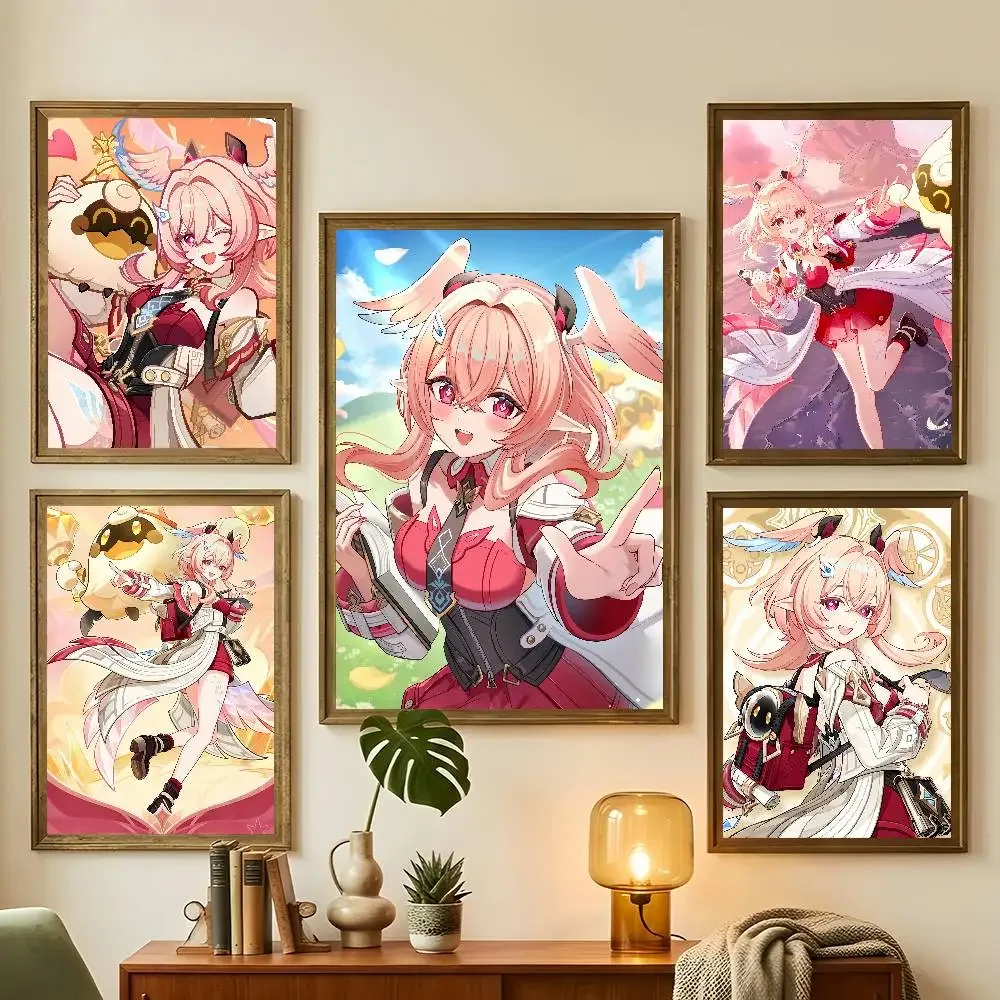 Game Genshin Impact Linnea Poster For Bedroom Gamer Room Decor Restaurant Wall Trendy Aesthetic Gift