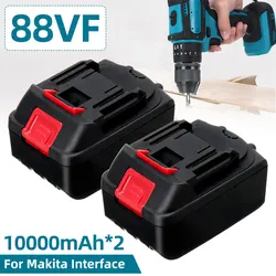 2Pcs 88VF Lithium Battery for Makita Interface 10000mAh Rechargeable Battery for Electric Wrench Drill Angle Grinder Power Tool