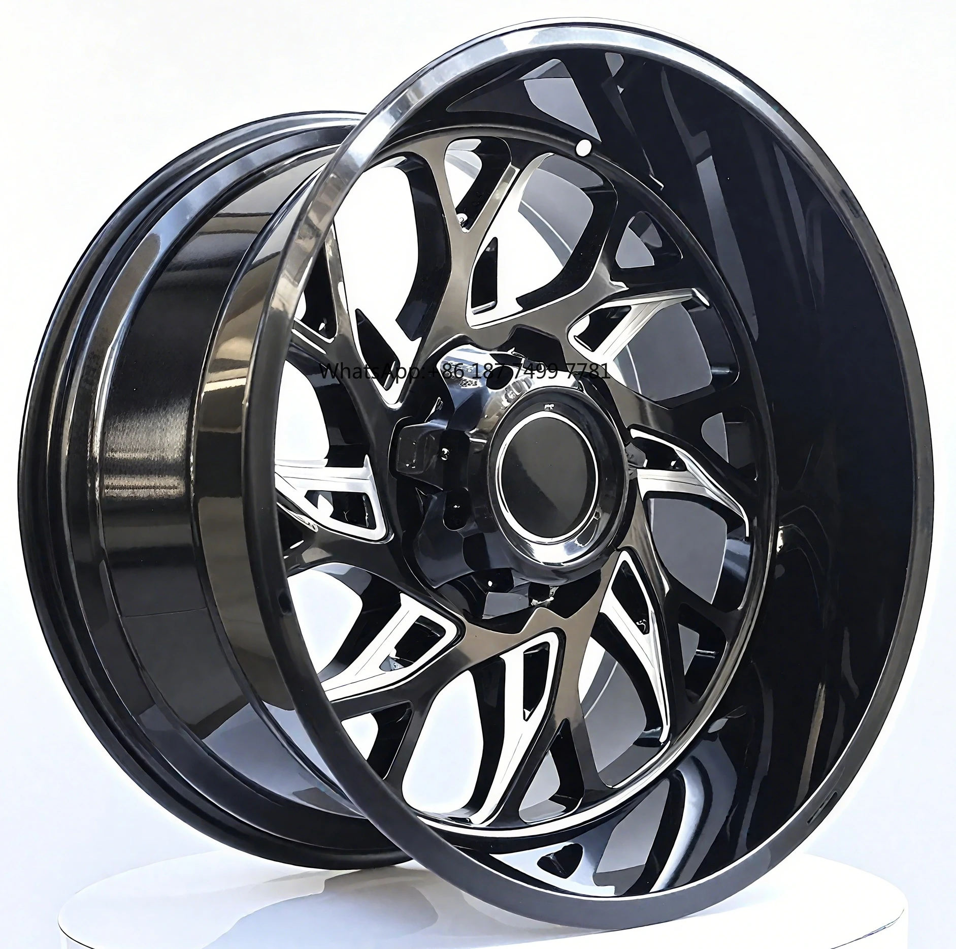 

20*9J 20*10J 20*12J 22*12J 24*14 Black Milled Window JWL VIA SAE J2530 TUV 4X4 Aluminum Alloy Off-road Wheels
