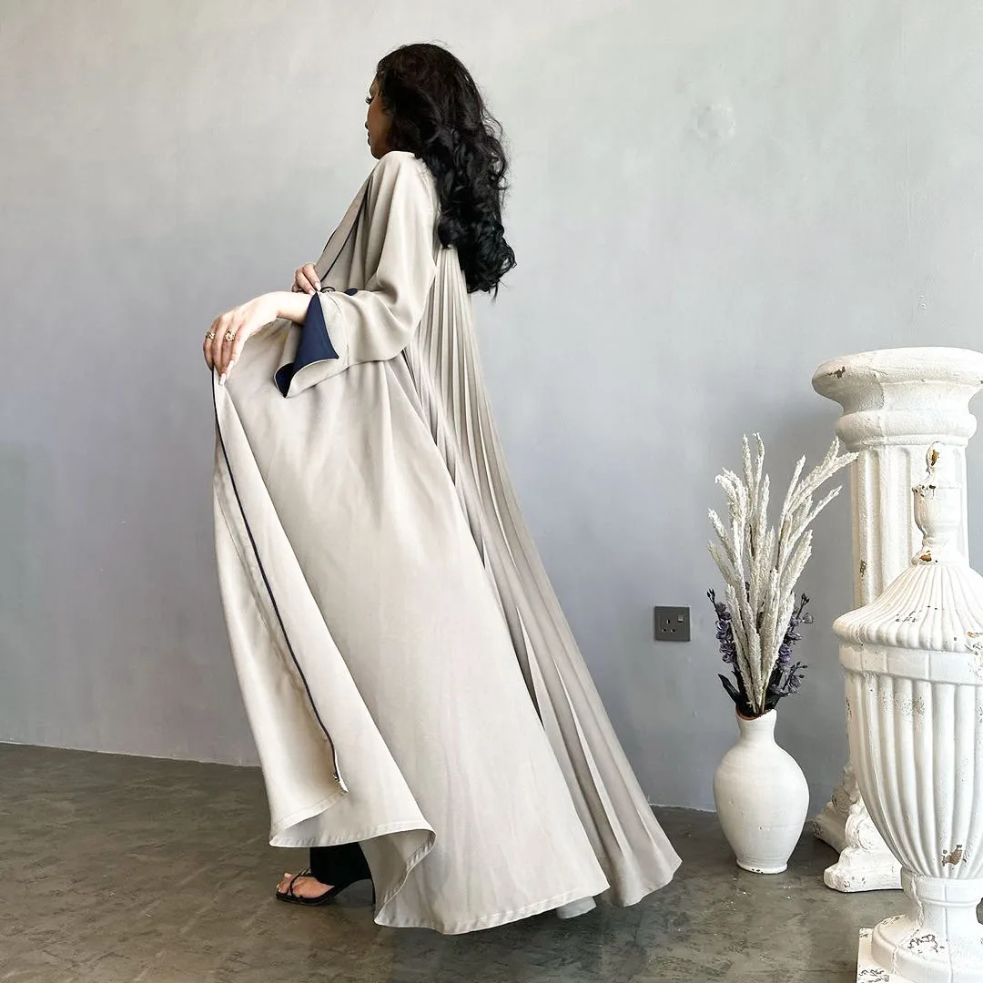 Elegant Button Split Sleeve Sleeve Muslim Abaya For Women Abayas Maxi Vestidos Morocco Kaftan Turkey Arabic Woman Long Robe