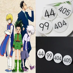 Anime Hunter x Hunter Exam Pins Brooch Hisoka Kurapika Killua Zoldyck GON FREECSS Testing Number Badge Fashion Brooches Cosplay
