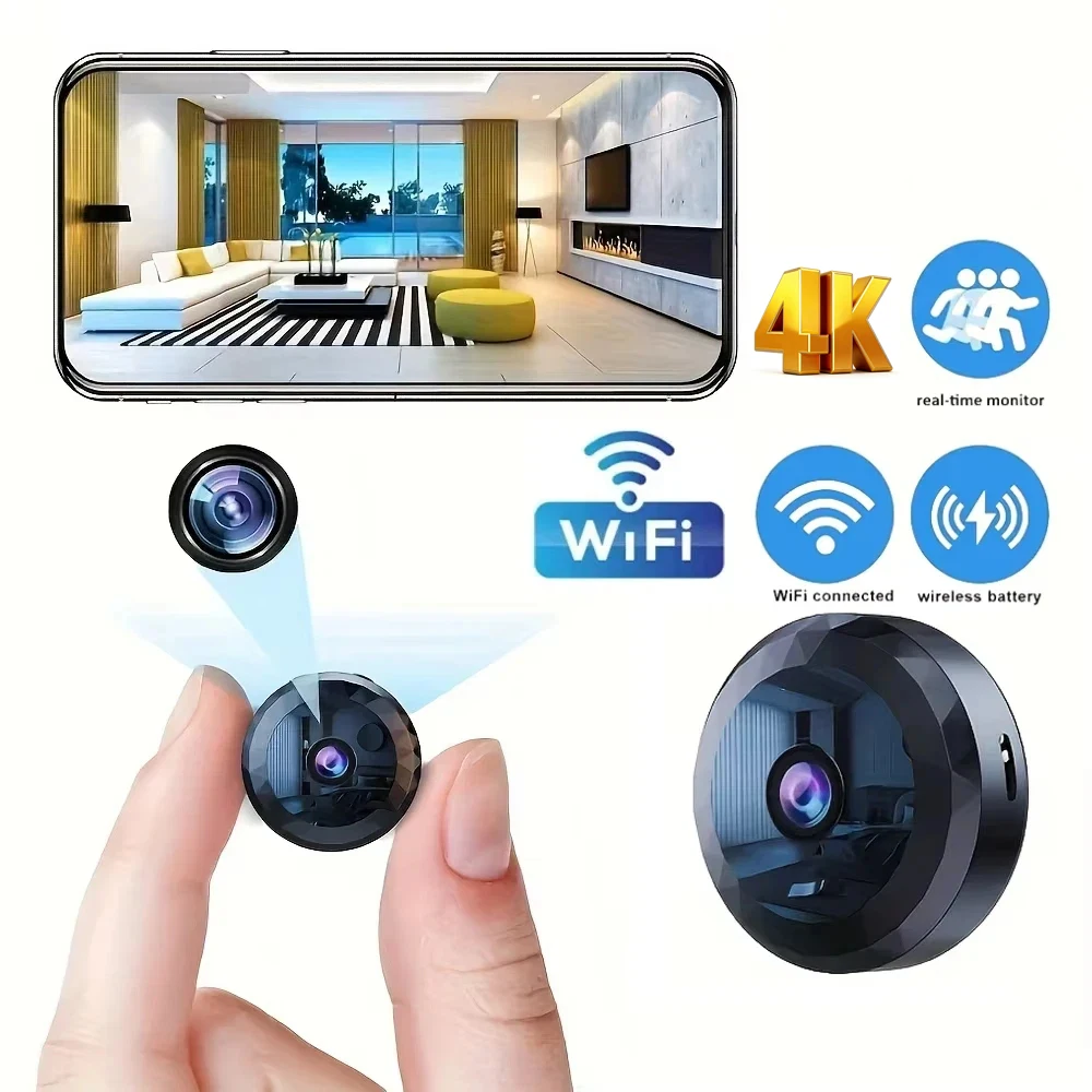2026 Mini WiFi Camera 4K HD Wireless Security Camera Security Protection Voice Video Surveillance Night Version Camcorder