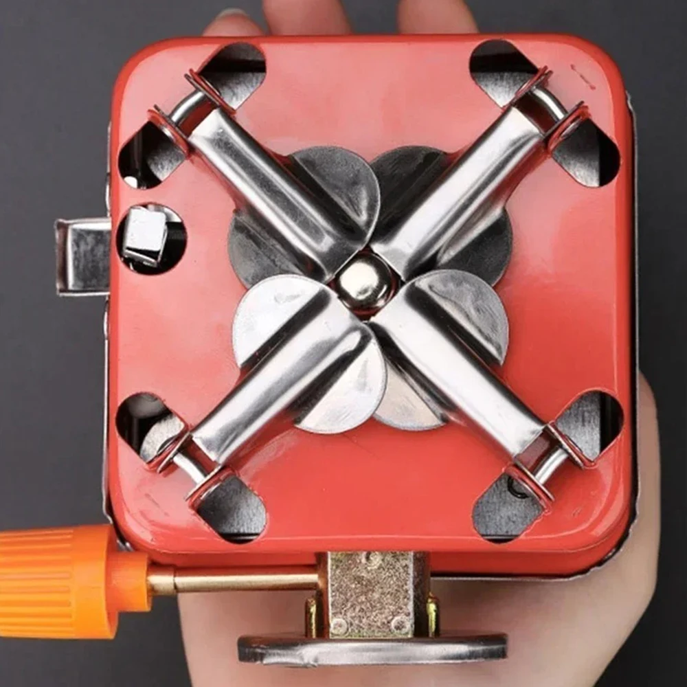 موقد غاز صغير محمول قابل للطي للتخييم في الهواء الطلق، موقد مربع مدمج مع موقد لوتس