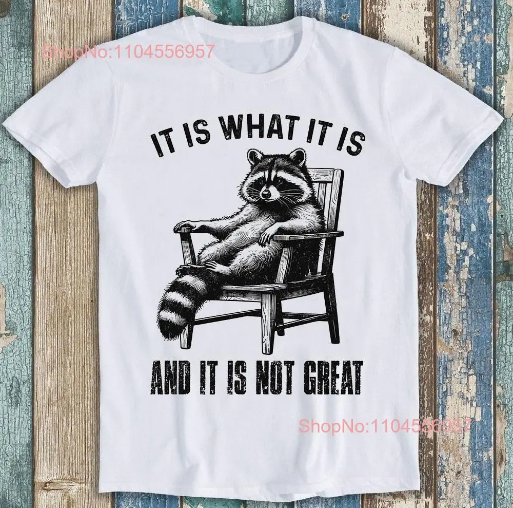Es lo que no es genial Chillin divertida broma de mapache Meme camiseta de dibujos animados M1735 mangas largas o cortas