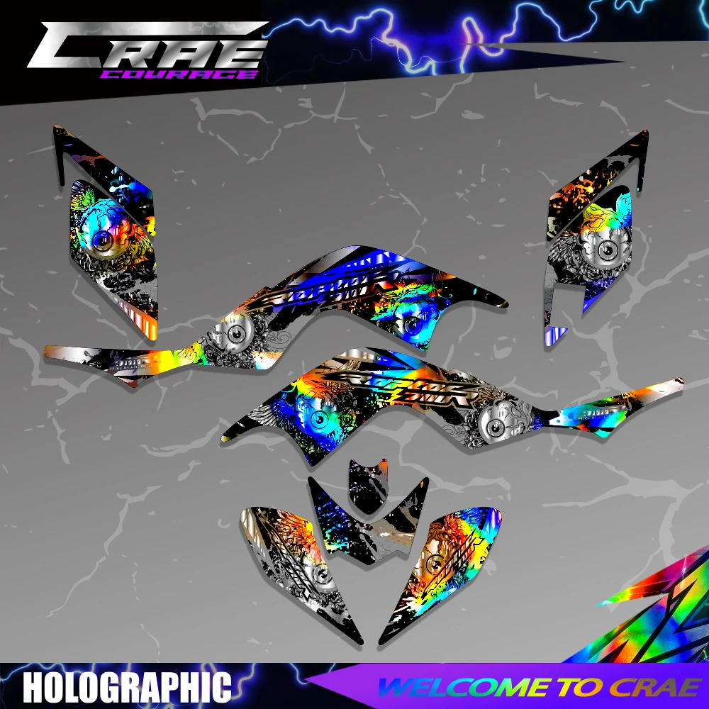 Yamaha Raptor 700 YFM 700 용 그래픽 배경 데칼 스티커 키트 2006 2007 2008 2009 2010 2011 2012 사용자 정의