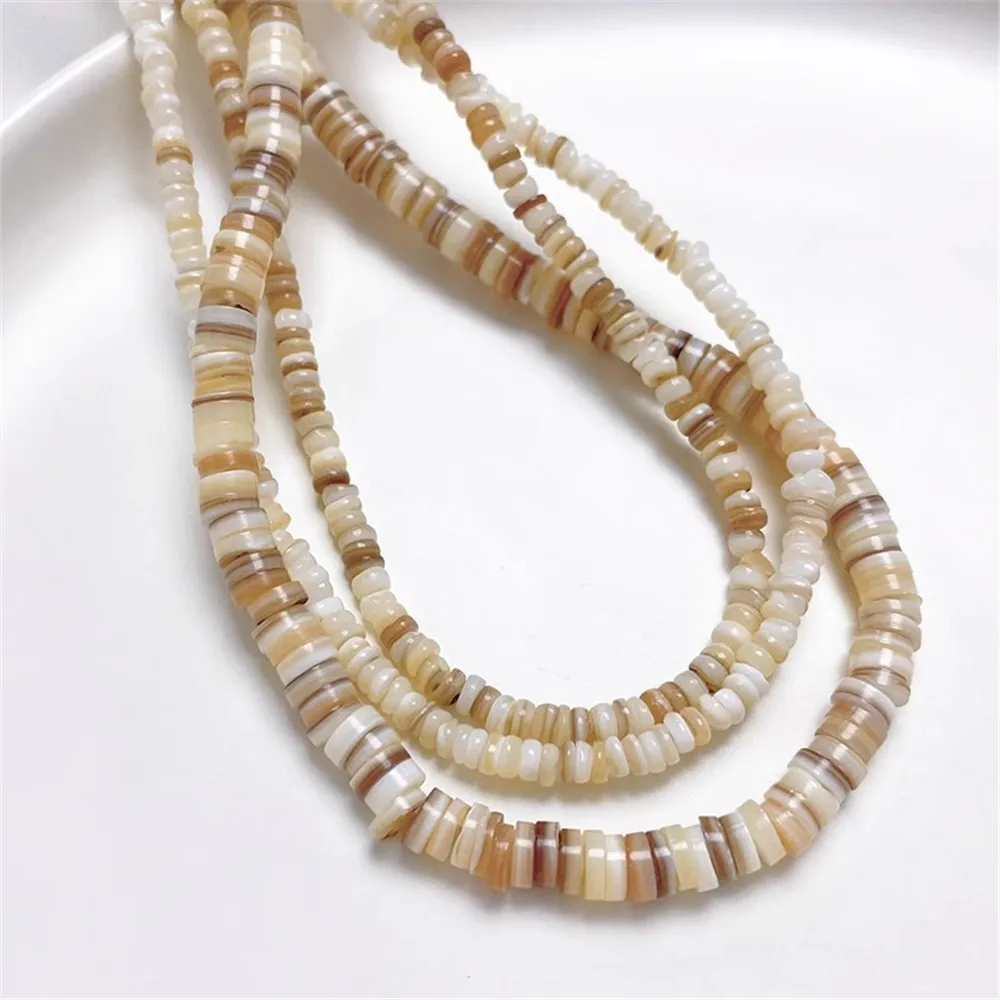 Natural Shell Irregular Oblate Bead Spacer Handmade Diy Beaded Bracelet Necklace Ear Jewelry Material Accessories L454