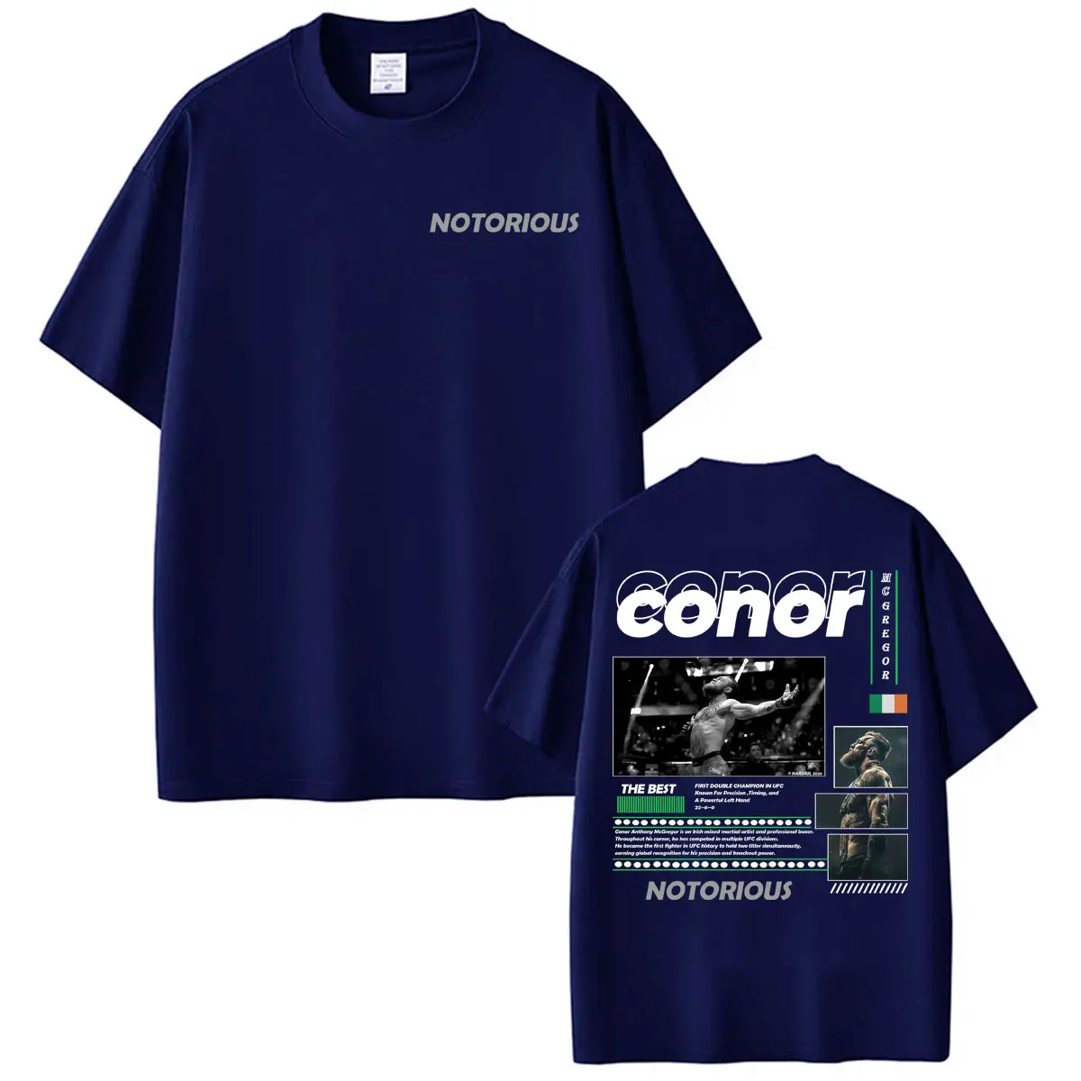 The Notorious Conor Mcgregor Graphic T-shirts Men's Clothing Harajuku Violence Aesthetic T Shirt Casual Cotton Oversized T-shirt