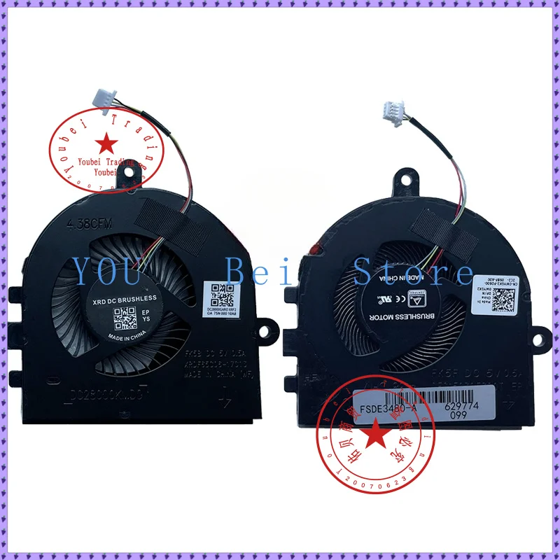 Nuevo ventilador de refrigeración GPU para CPU de ordenador portátil para Dell Inspiron 3480 3481 5493 5494 3493 P120G Latitude 3490 Vostro 3481 3490 3491