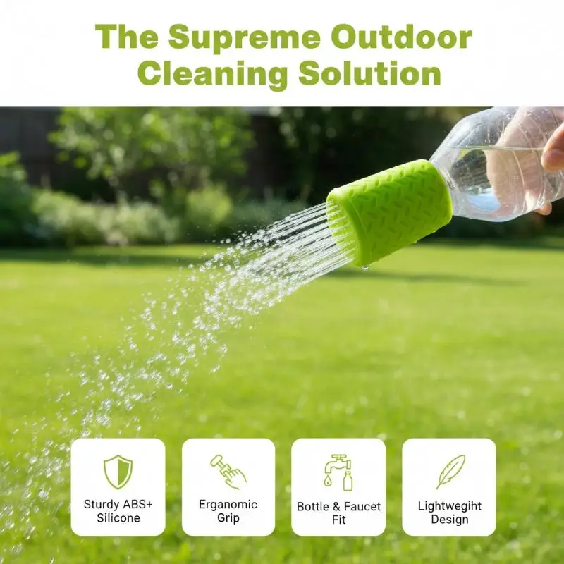 Universal Fit Silicone Pet Bathing Sprinkler Portable Bottle Cap Shower Head for All Breeds Dog Cat Grooming Use
