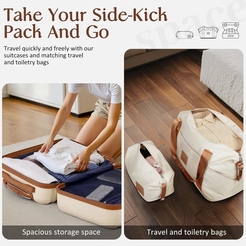 Coolife Juego de maletas Juego de equipaje de 3 piezas Equipaje rígido con ruedas giratorias con cerradura TSA (azul marino, juego de 3 piezas (DB/TB/20))