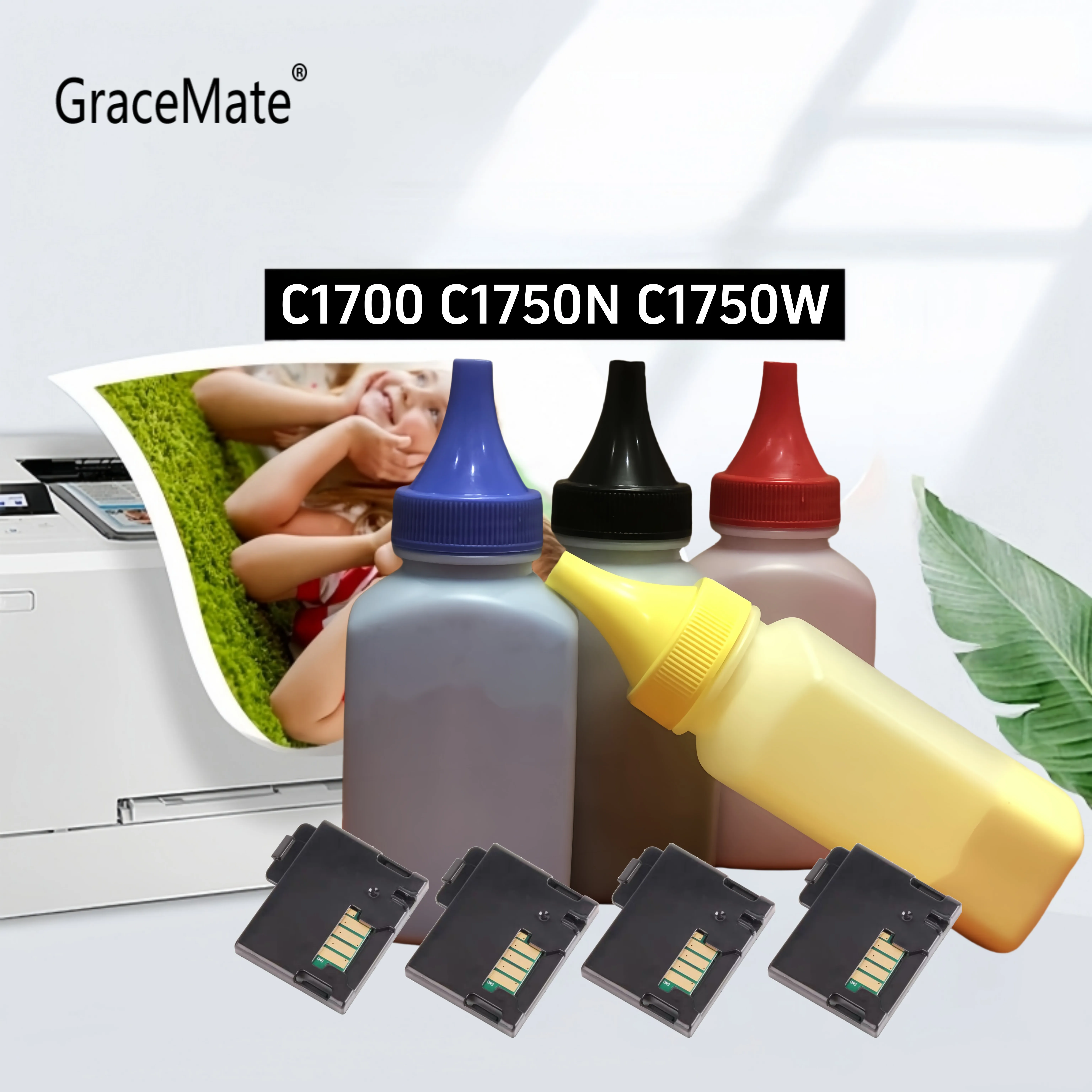 

Совместимый тонер-чип с крышкой для лазерного принтера Epson C1700 C1750N C1750W CX17 CX17NF
