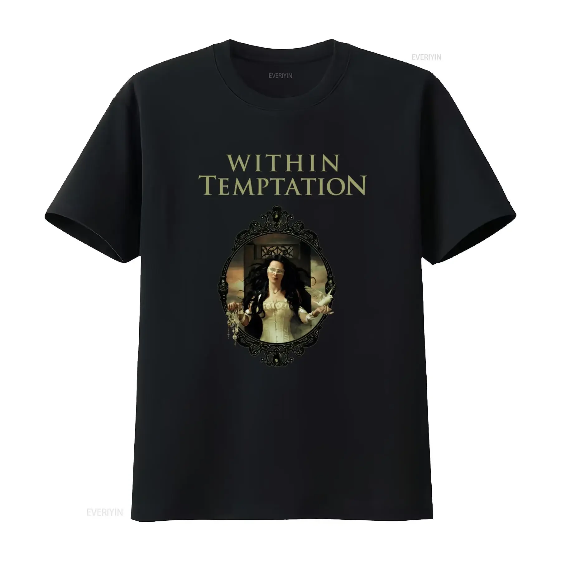 WITHIN TEMPTATION  Cotton T Shirt Black Size S 5XL BE930 vintage Washed Casual designer clothes Stylish Top For Everyday Wear