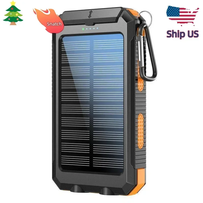 

Спешите, ухватите свой сейчас! Солнечный внешний аккумулятор на 10000 мАч | Водонепроницаемый, быстрая зарядка и встроенный фонарик