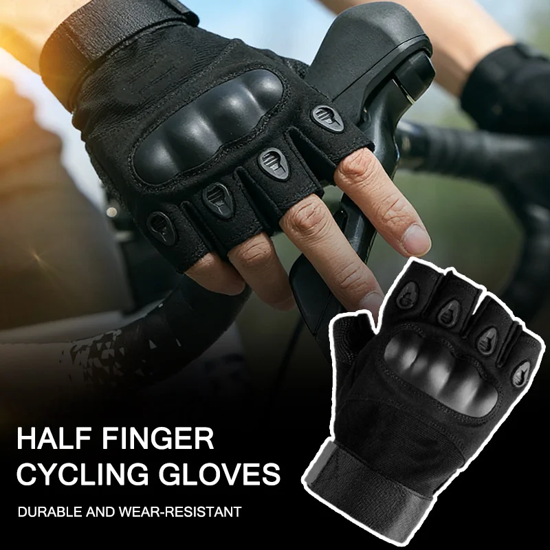 1Pair Tactical Fingerless Cycling Gloves Anti-Slip Qutdoor Protective Gloves Half Finger Men Gloves Military Tactical Gloves