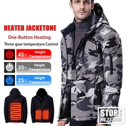 S-10XL Motorcycle Jacket Winter Electric Heated Jacket Waterproof Outdoor Jacket USB Heating Jacket Moto Biker Thermal Coat