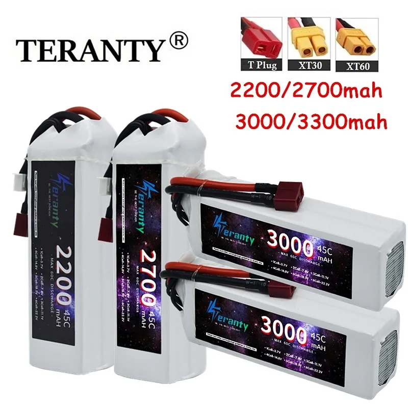 ​4S Lipo Battery 14.8V 2200MAh 2700MAh 3000MAh 3300MAh 45C/60C For RC FPV Airplane Drone Helicopter Quadcopter