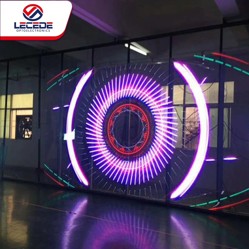 

High Quality Full Color Indoor Transparent Video Wall Led Panel Glass Screen Display for Bars Concert Festival Stage Background