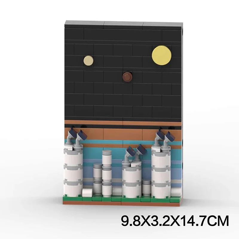 MOC Kreatives Universum Weltraumgeschichte Postkarte Baustein-Modell DIY Kinder-Puzzle Montage-Spielzeug Geburtstagsgeschenk Dekoration – Detail 23