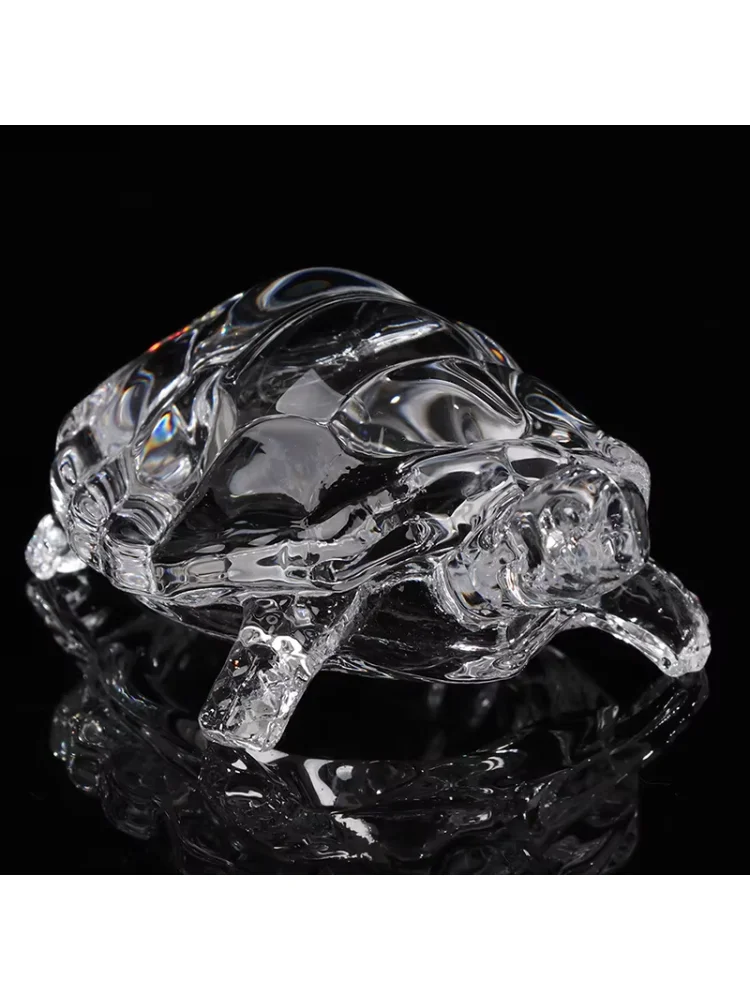 Miniature Tortoise Statue Chinese Lucky Feng Shui Ornament for Home Office Desk Decoration Crystal Turtle Figurine Home Decor