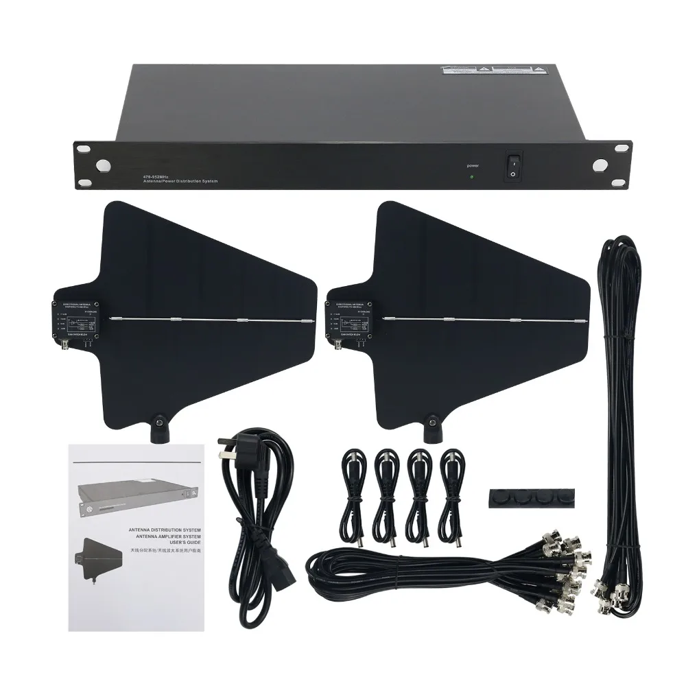 

UA844 Antenna Signal Amplifier UHF Antenna Distribution System Wireless Microphone Signal Amplifier UWB