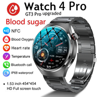 GUHUAVMI Watch 4 Pro GPS Smart Watch Men GT4 Pro AMOLED 360*360 HD Full Screen Touch BT Call Blood Sugar Smartwatch 2023 New