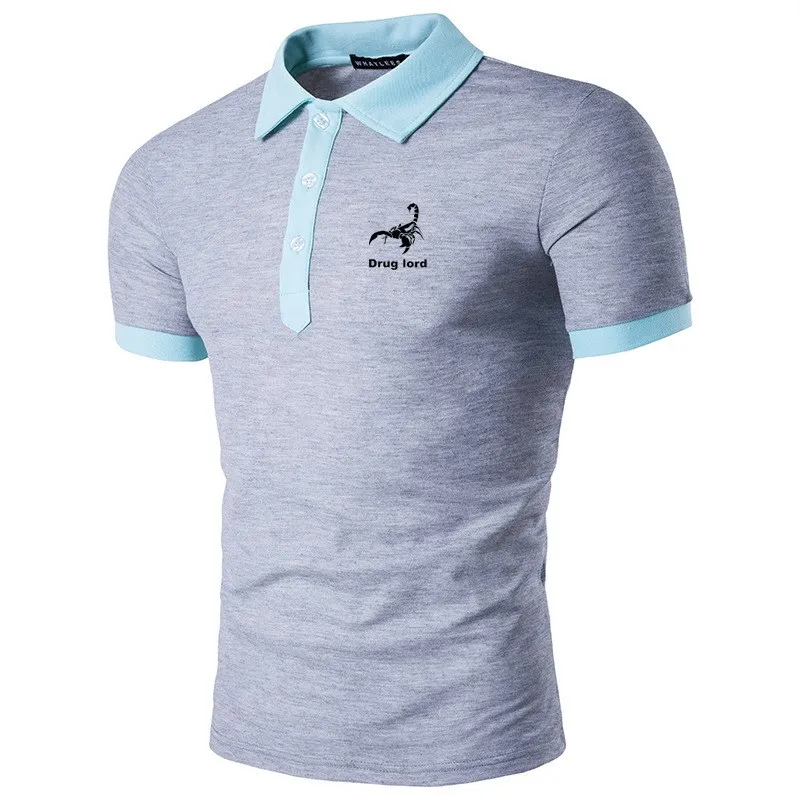 New Men's Fashion Casual Sports Short Sleeve Top T-Shirt Summer Short Sleeve Polo Shirt