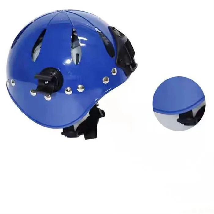 

Factory Wholesale Underwater Diving Helmets Commercial Diving Helmets With Flashlight Holder ABS Diving Safety Helmets