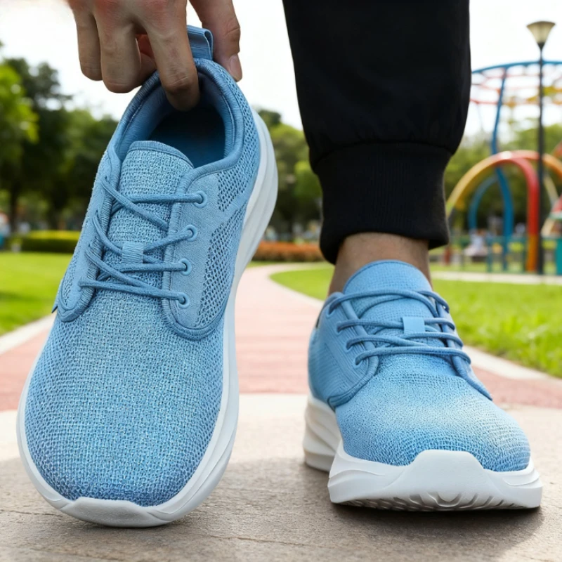 

Wide Toe Sneakers for Men Comfortable Non-slip Lace Up Platform Walking Shoes Unisex Zero Drop Casual Spots Shoes Women 2025 In