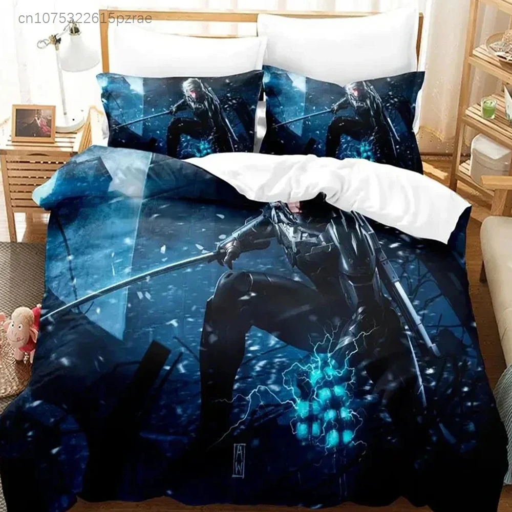 Game Metal Gear Rising Revengeance Bedding Set Duvet Cover Bed Set Quilt Cover Pillowcase Comforter King Queen Size Boys Adult