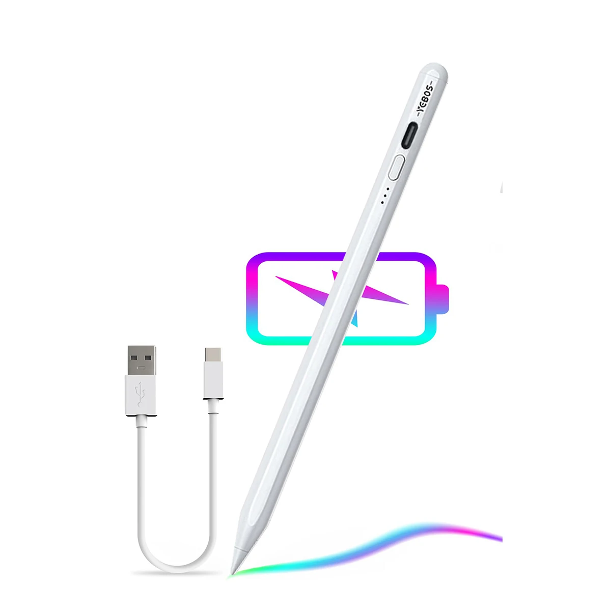 

For iPad Stylus Pencil 2024 iPad Air 11 Air 13 M2 Pro 13 11 M4 5/6/7/8/9/10th Gen Air 3/4/5 Mini 5 6 with Palm Rejection