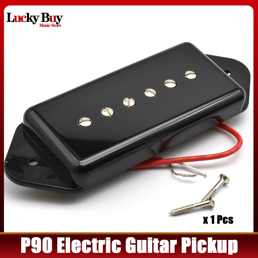 Alnico 5 p90 captador de bobina única para guitarra, captador de barra de sabão para orelha de cachorro, captador de ponte de pescoço para guitarra elétrica