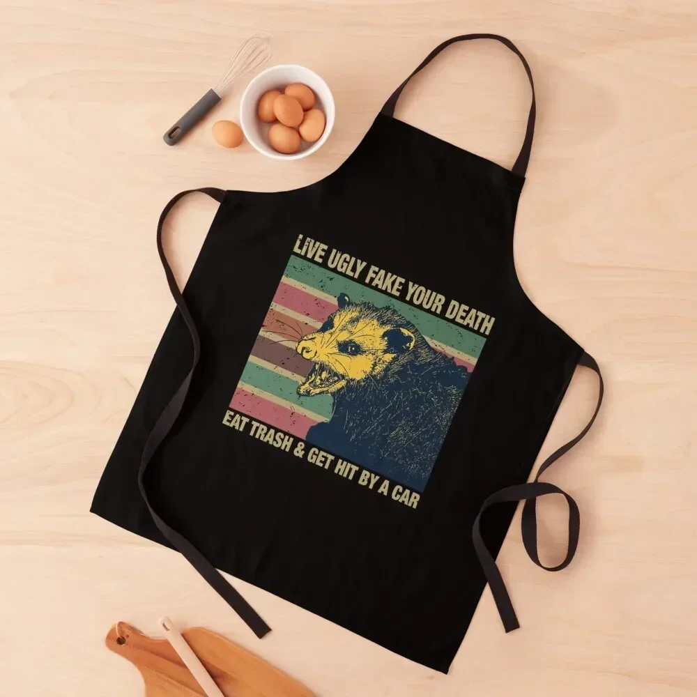 

Live Ugly Fake Your Death- Limited Edition Perfect Gift Apron Costume Waiter women's work Apron