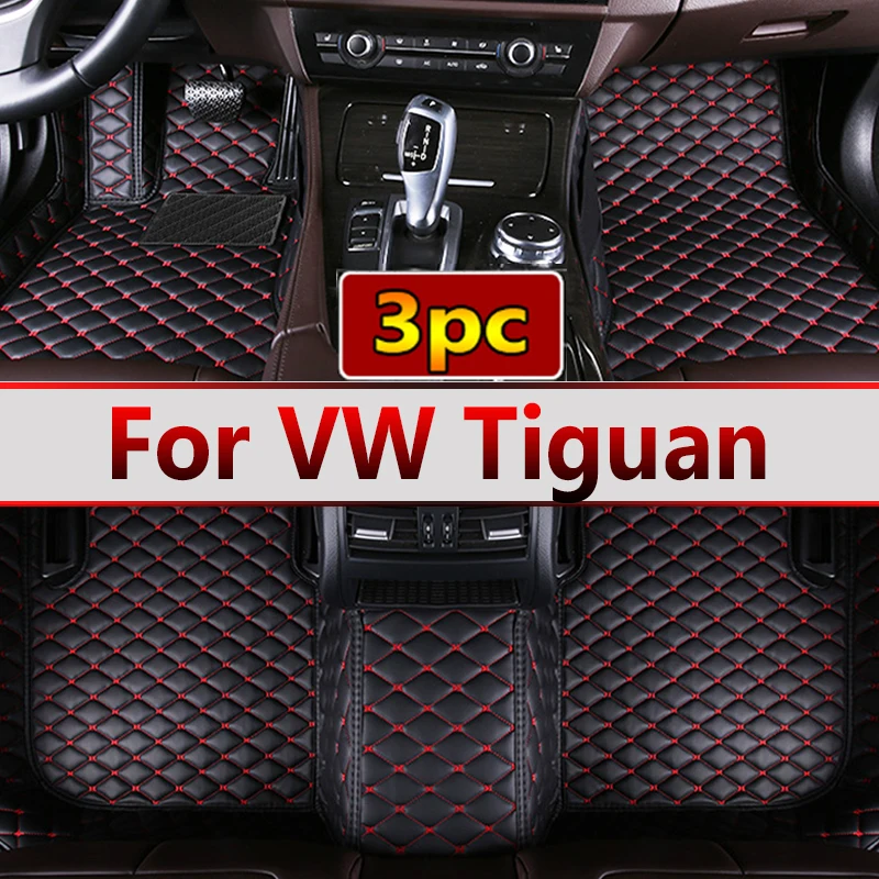 

Custom Automotive Car Floor Mats For VW Tiguan 2009 2010 2011 2012 2013 Auto Luxury Leather Men Women Car Mats Full Coverage