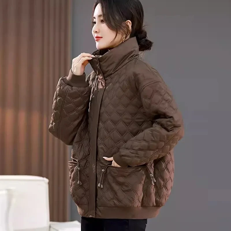 High-end Cotton-padded Jacket Women Autumn Winter 2024 New Clip Cotton-padded Jacket Leisure Short Down Ms. Cotton-padded Jacket