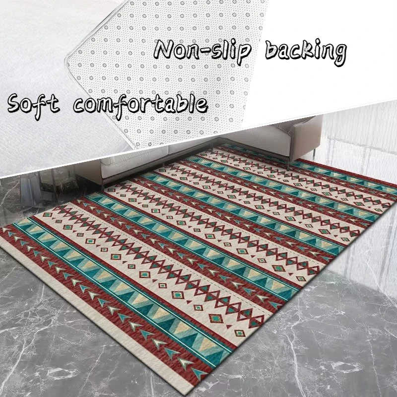 

Moroccan Style Fashion LIVE ROOM Rug Non-slip Cloakroom Carpets Bedroom Decor Flannel Washable Customizable Coffee Tables Mat