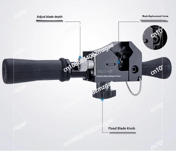 

BXQ-Z-40B cable stripper is used for stripping wires below 12-40mm and cable stripping depth below 4.5mm.