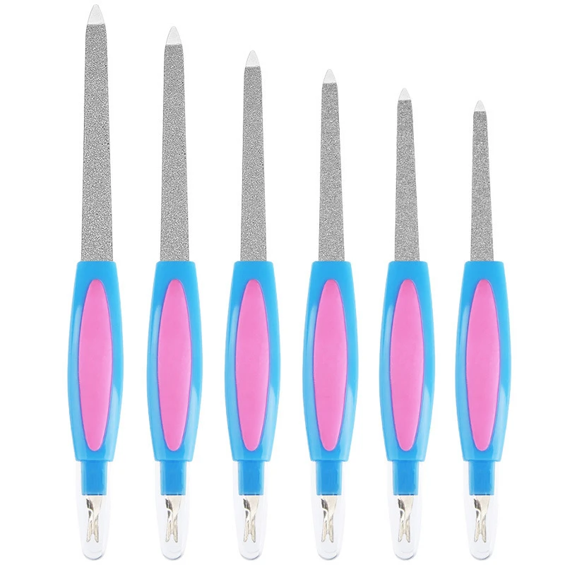 2 in1 rimozione della pelle morta lima per unghie Nail Art forcella rimozione della cuticola pinza Pusher Trimmer metallo Pedicure unghie cura strumenti per unghie