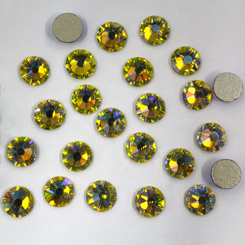 5A QualityColors ab 2088 cut flat back Non hotfix rhinestones 8 big 8 small facets glue on crystal strass for nail art or weddi