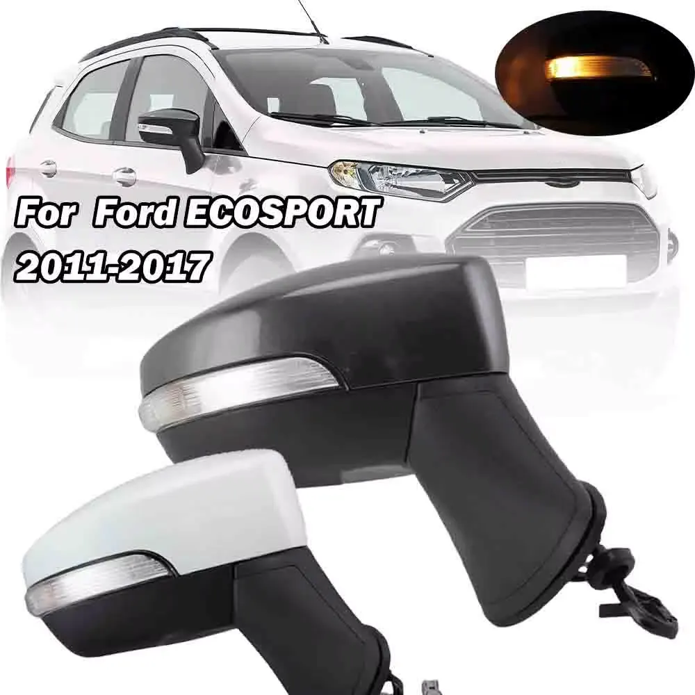 

Side Mirror For Ford Ecosport 2011-2013 2014 2015 2016 2017 Outside Rear View Rearview Mirror With LED Turn Light 5/7pins