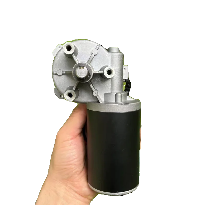 Worm Gear DC Reduction Motor 24V High-power Low-speed Motor Self-locking Metal Gear