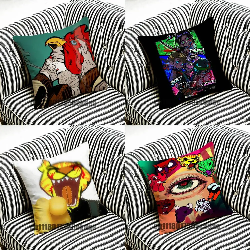 For The Son Jacket Biker Hotline Miami Throw Pillow Cover Case Custom Gift Decorative Pillowcase Accent Cushion Covers