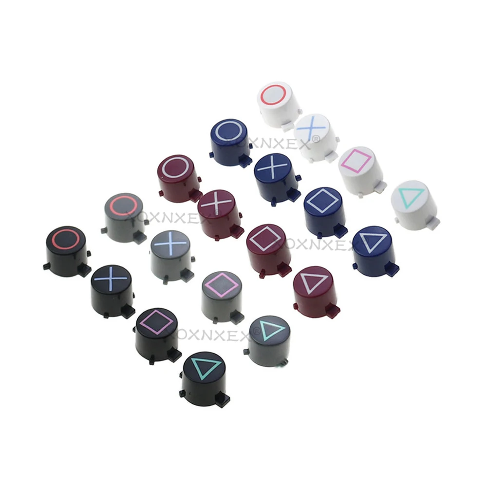 XOXNXEX 1Set plastic knop Voor PS4 Gamepad Controller Cirkel Vierkante Driehoek ABXY X Knop Reparatie Deel Vervanging