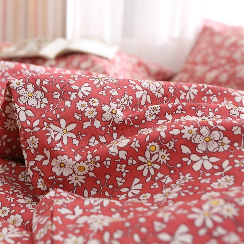 Autumn Winter Thiened Pure Cotton Fled eet Single Piece Diagonal Stripe Full Cotton Fabric Bedding Plant Pattern