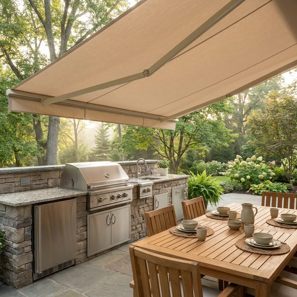 Innovative Awning, Electric Telescopic Folding Arm Awning, Suitable for Ecological Life