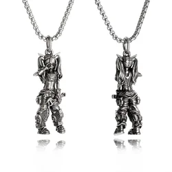 Fashion Cute Mech Girl Necklace Punk Repair Biker Goddess Necklace Men Women Biker Hip Hop Rock Trend Jewelry