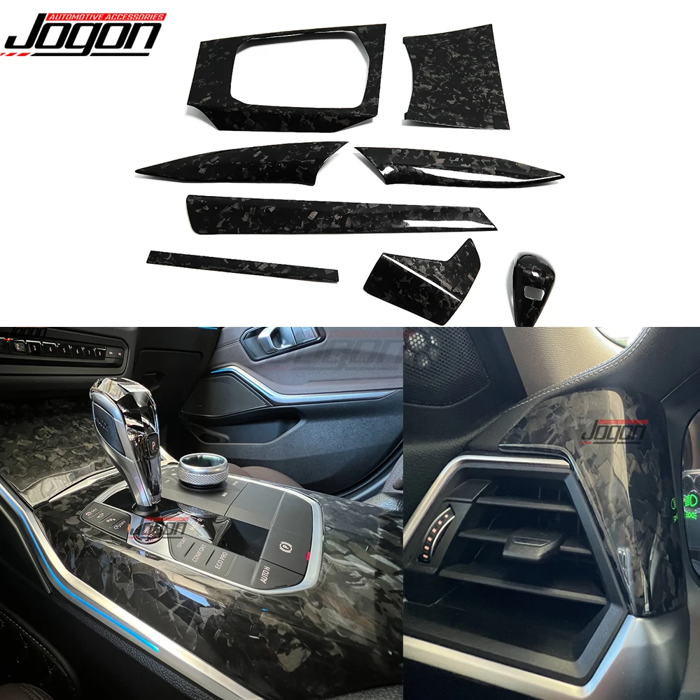 Center Console Dashboard Trim For BMW 2 Series G42 2022 220d 220i 230i Carbon Fiber Interior Trims Set Air Condition Vent Covers