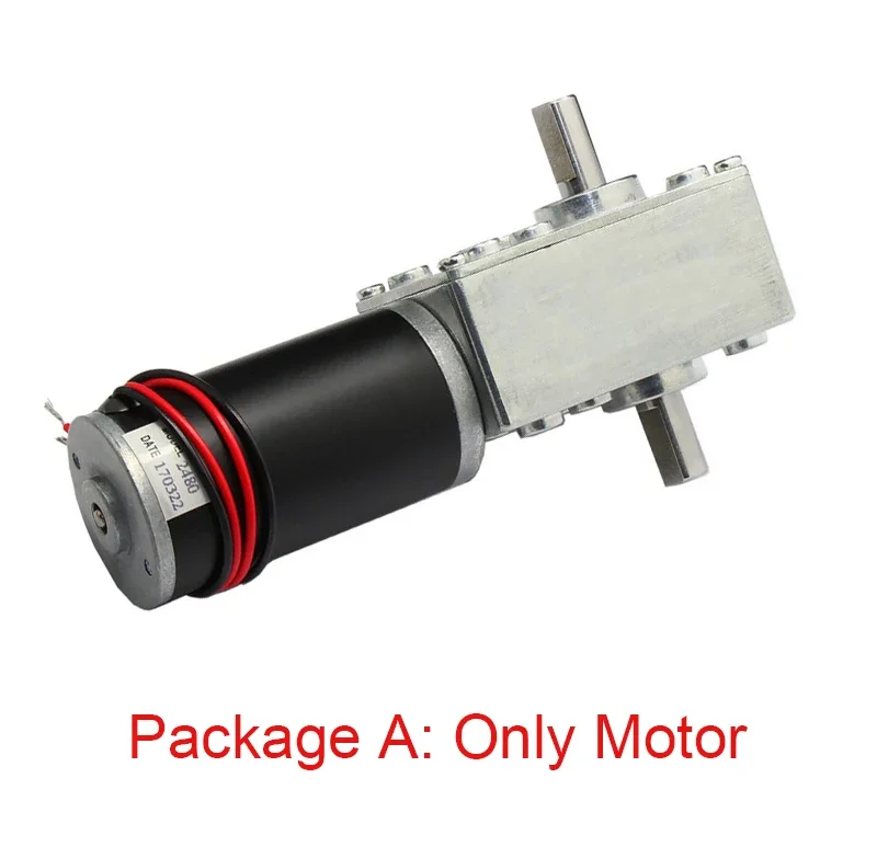 5840-31ZYS DC 12V  Dual Shaft Motor+ Bracket+Speed+Controller+Power Supply High Torque Metal Worm Turbo Reduction Gear Motor
