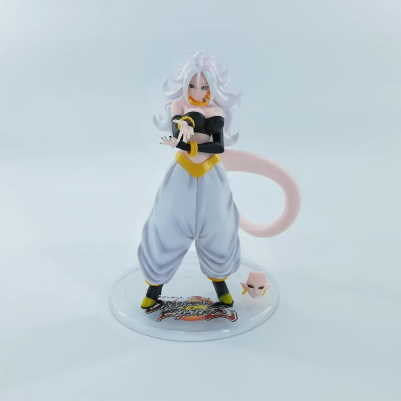 

Anime Dragon Ball Z Android 21 Girl Buu Standing Posture Statue Scene Cartoon Toy Model Doll Gift