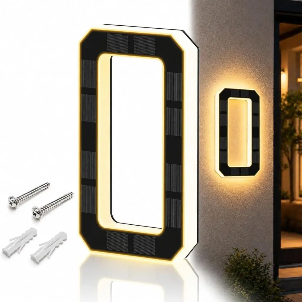 Highlighting Solar Lighted House Numbers Light 4.7inch,6.7inch.9inch IP65 Waterproof LED House Number Plaque Illuminated