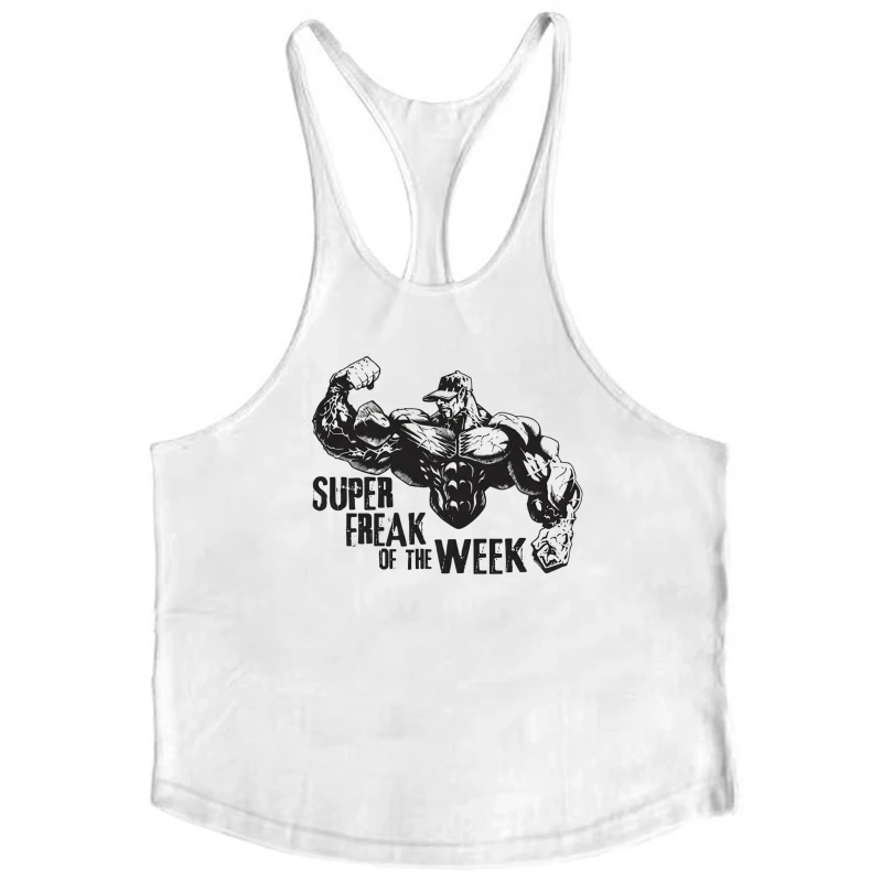 العضلات الرجال كمال الاجسام أكمام تانك الأعلى الرجال القطن Y-الظهر سترة دفعة اللياقة البدنية الصالة الرياضية التدريب تجريب أكتيفيوير